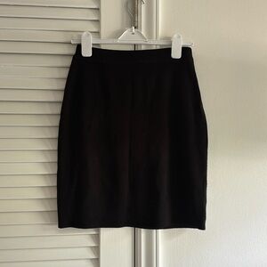 NWT Petite Sophistication 70% Acrylic 30% Wool Black Midi Skirt SZ P/S NEW